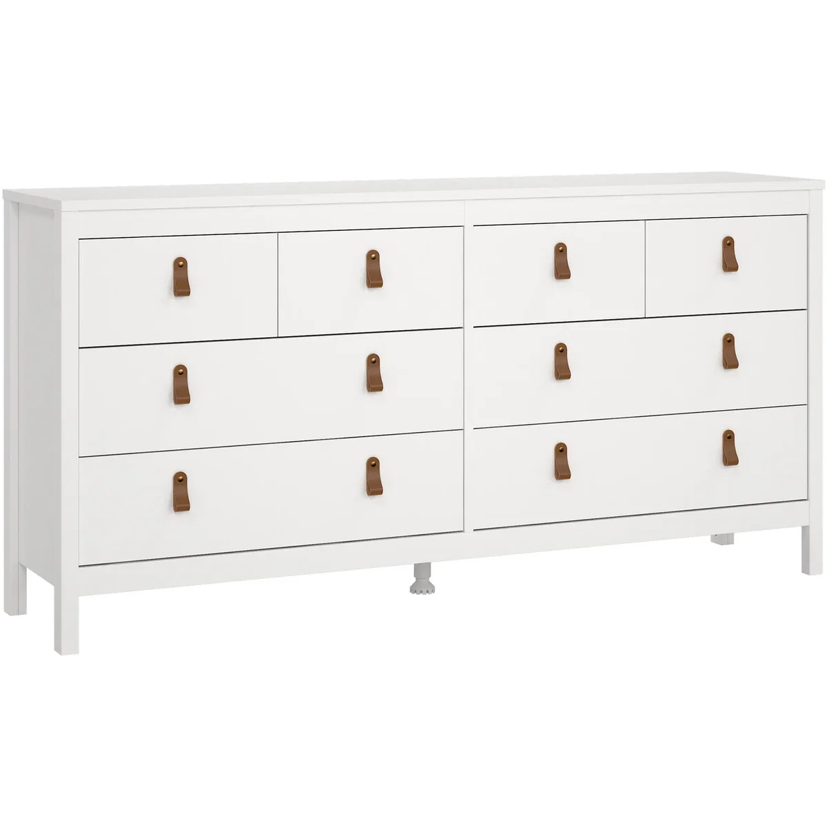 Barcelona Double Dresser 4+4 Drawers in White - White – image 2