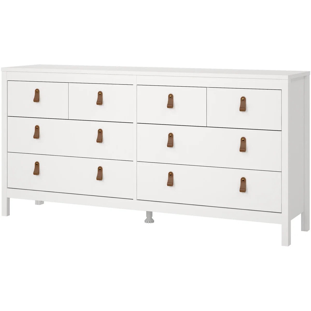 Barcelona Double Dresser 4+4 Drawers in White - White – image 4