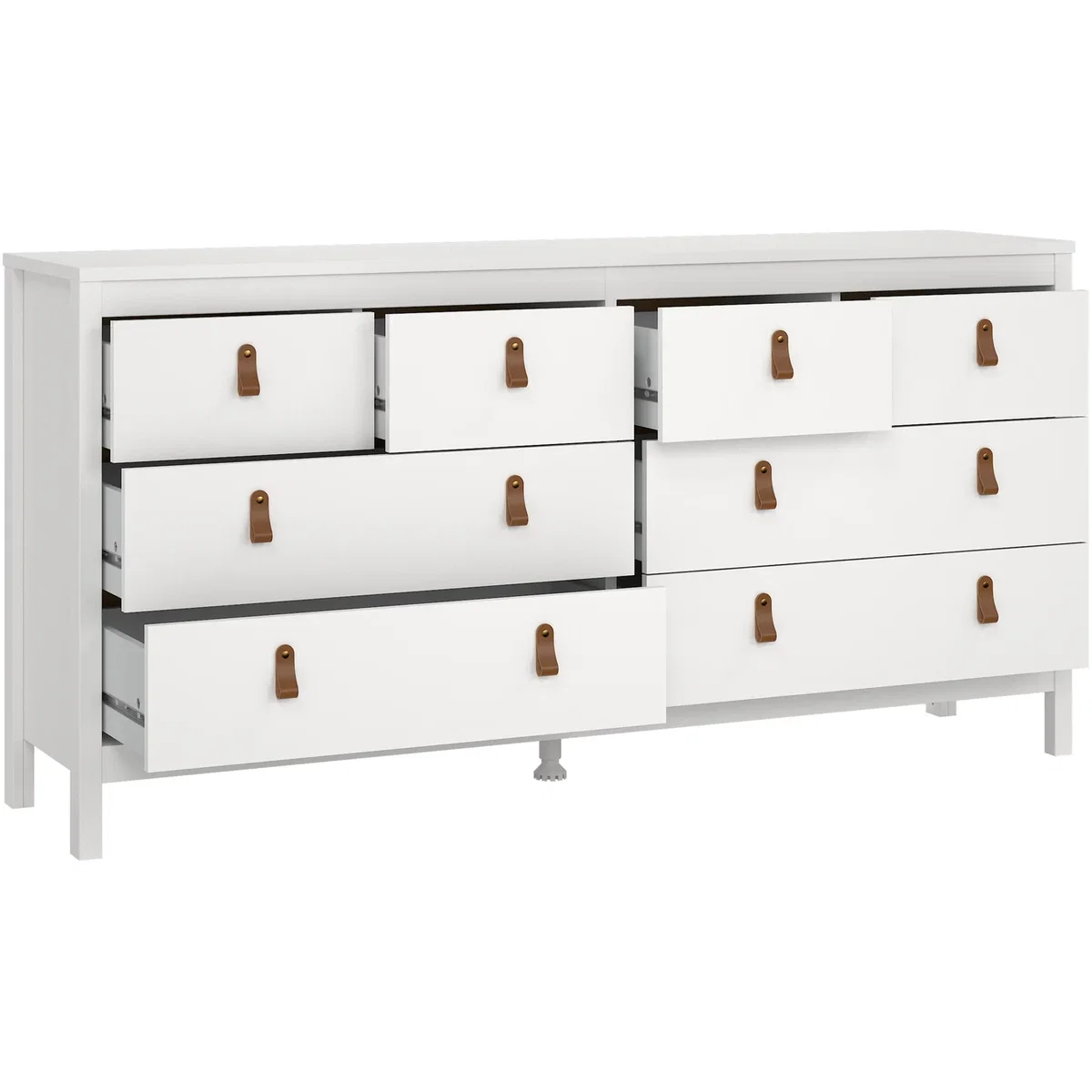 Barcelona Double Dresser 4+4 Drawers in White - White – image 5