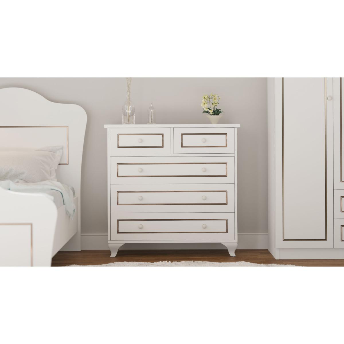 CLEMENT 5 Chest Of Drawers - White – image 3
