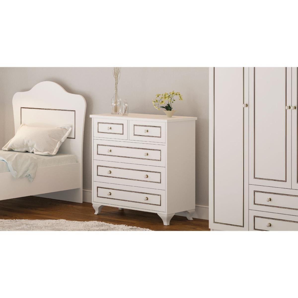 CLEMENT 5 Chest Of Drawers - White – image 4