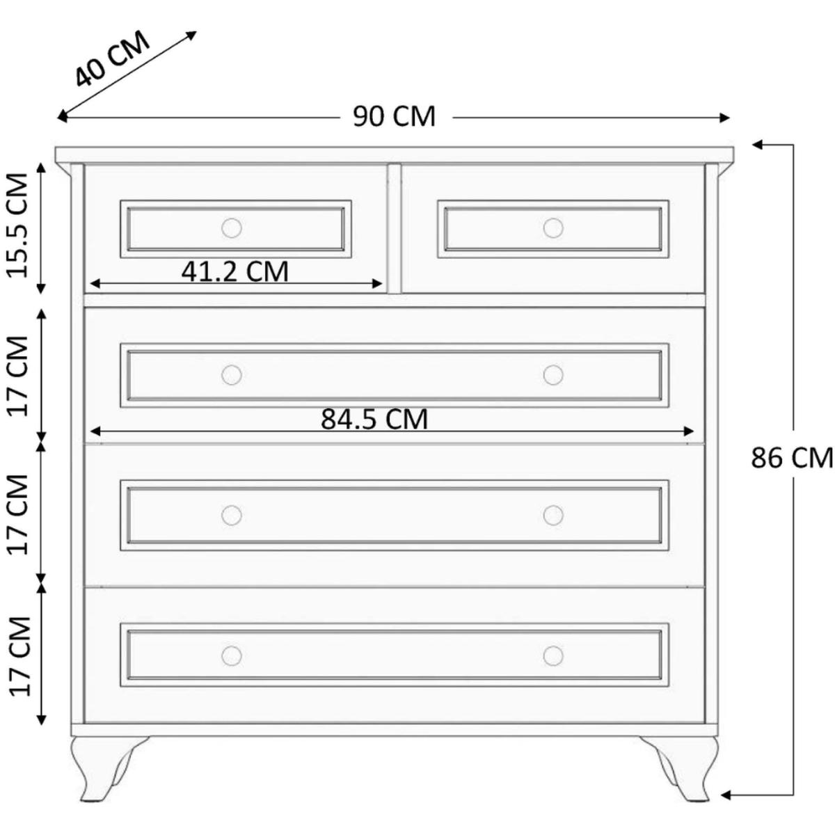 CLEMENT 5 Chest Of Drawers - White – image 6