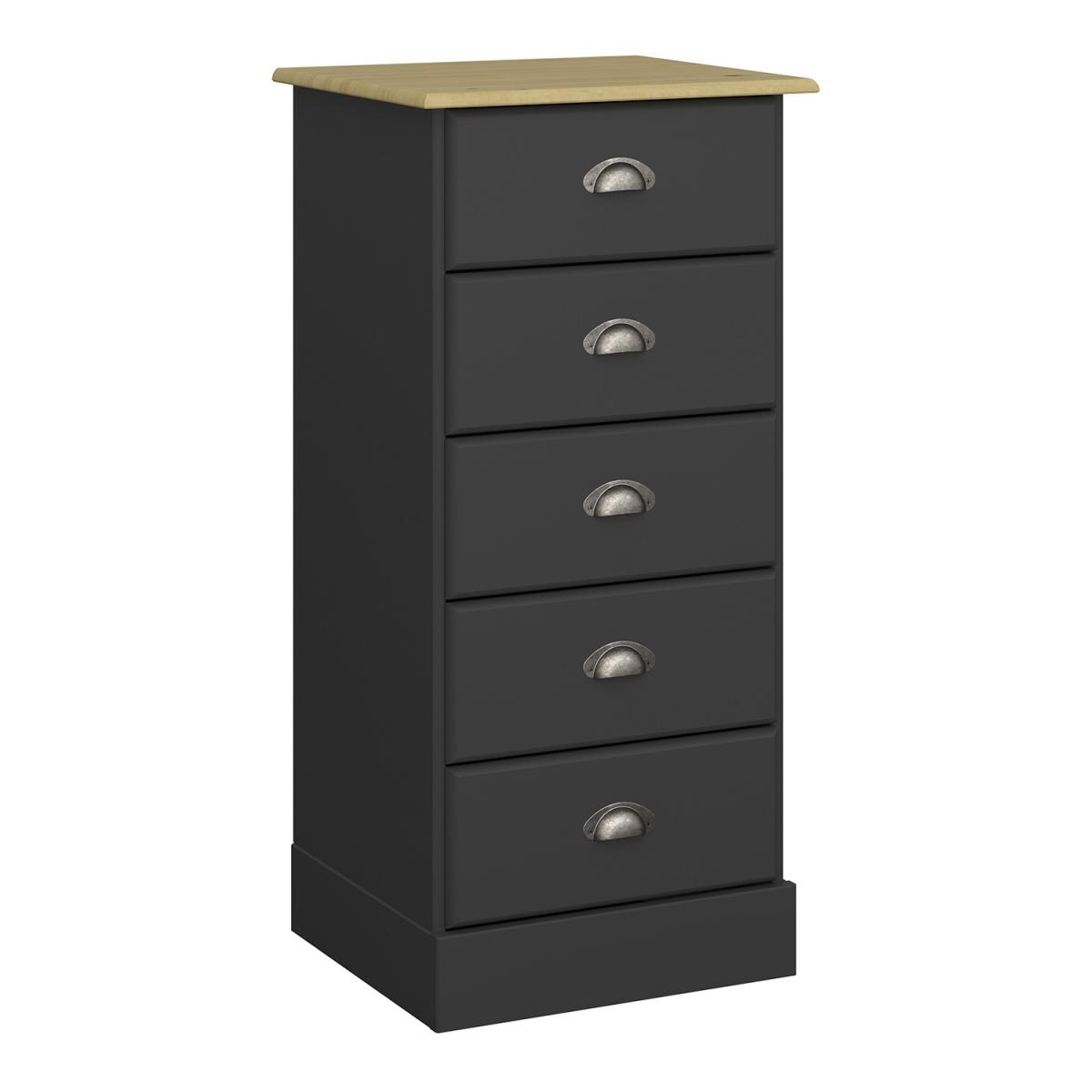Steens Nola Five Drawer Chest - Black – image 2