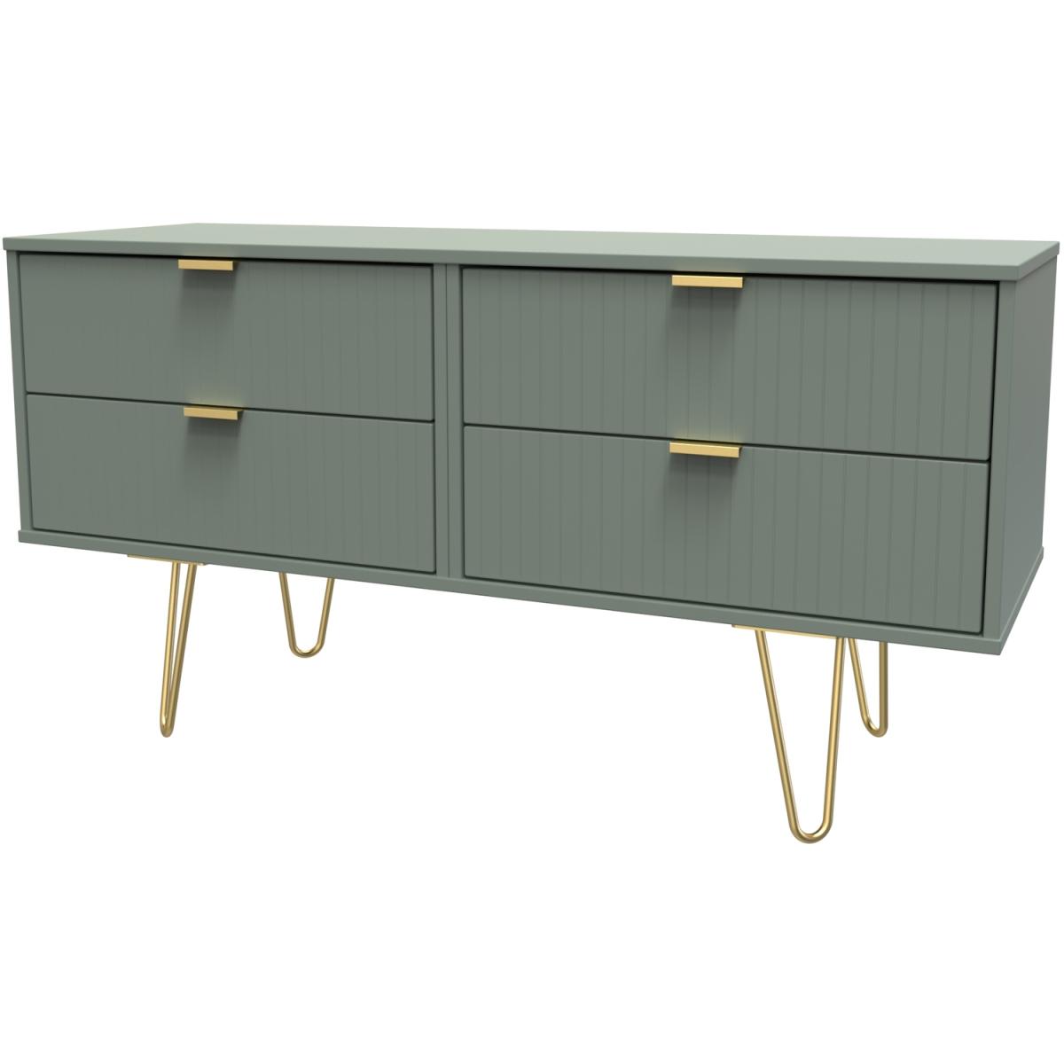 Linear Ready Assembled 4 Drawer Bed Box - Reed Green – image 2