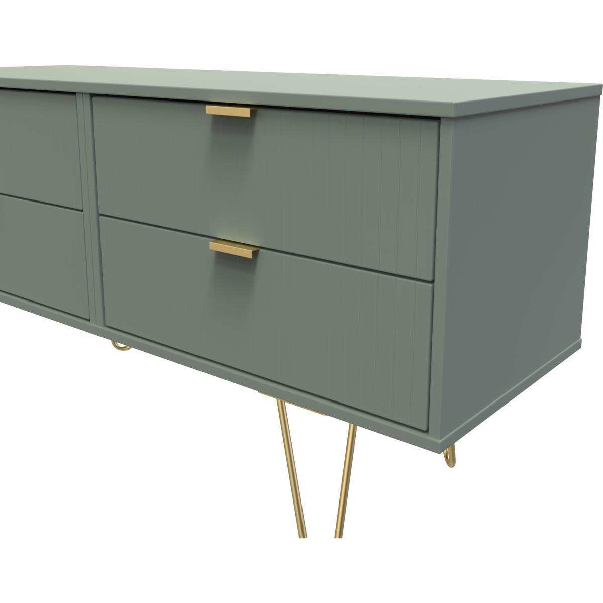 Linear Ready Assembled 4 Drawer Bed Box - Reed Green – image 3