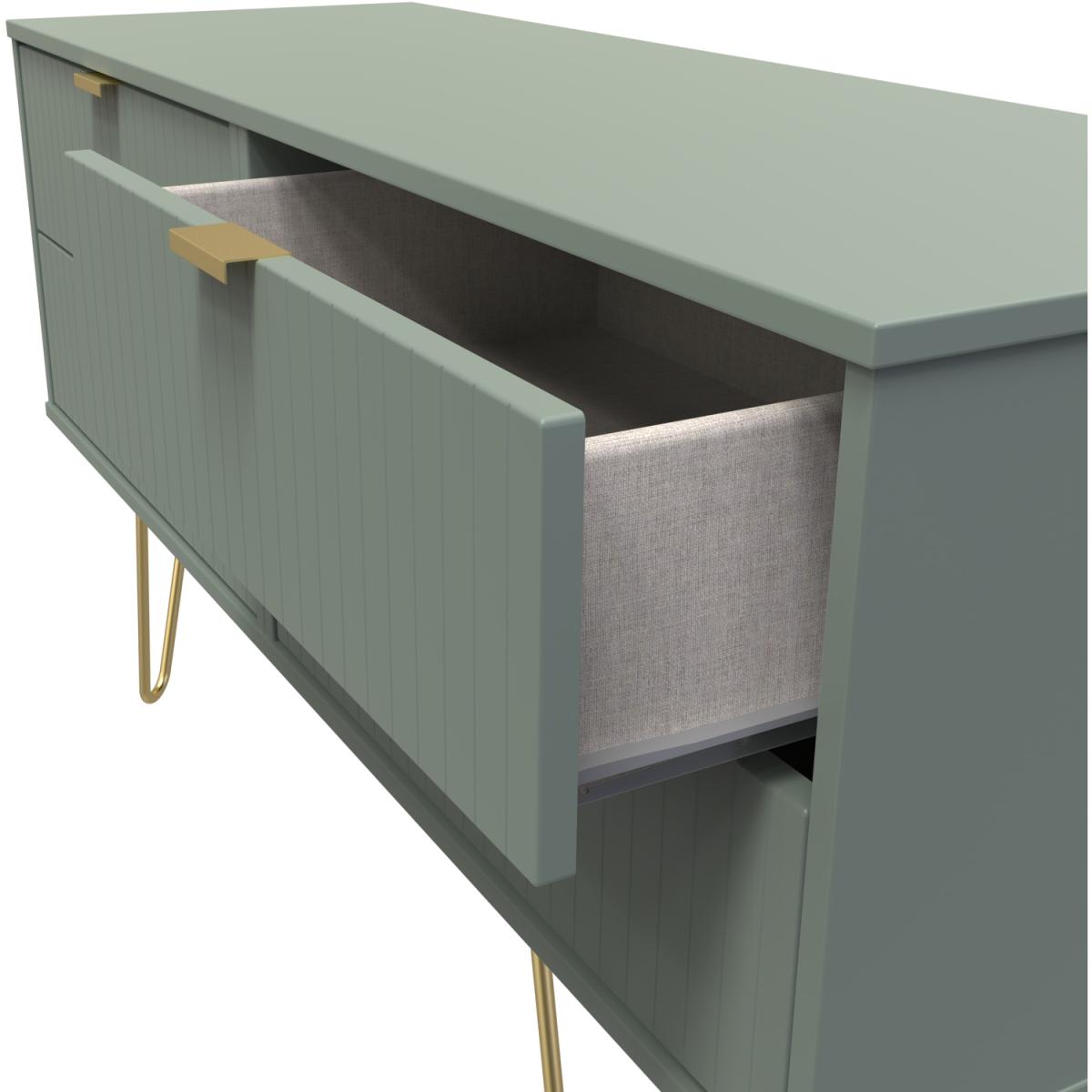 Linear Ready Assembled 4 Drawer Bed Box - Reed Green – image 4