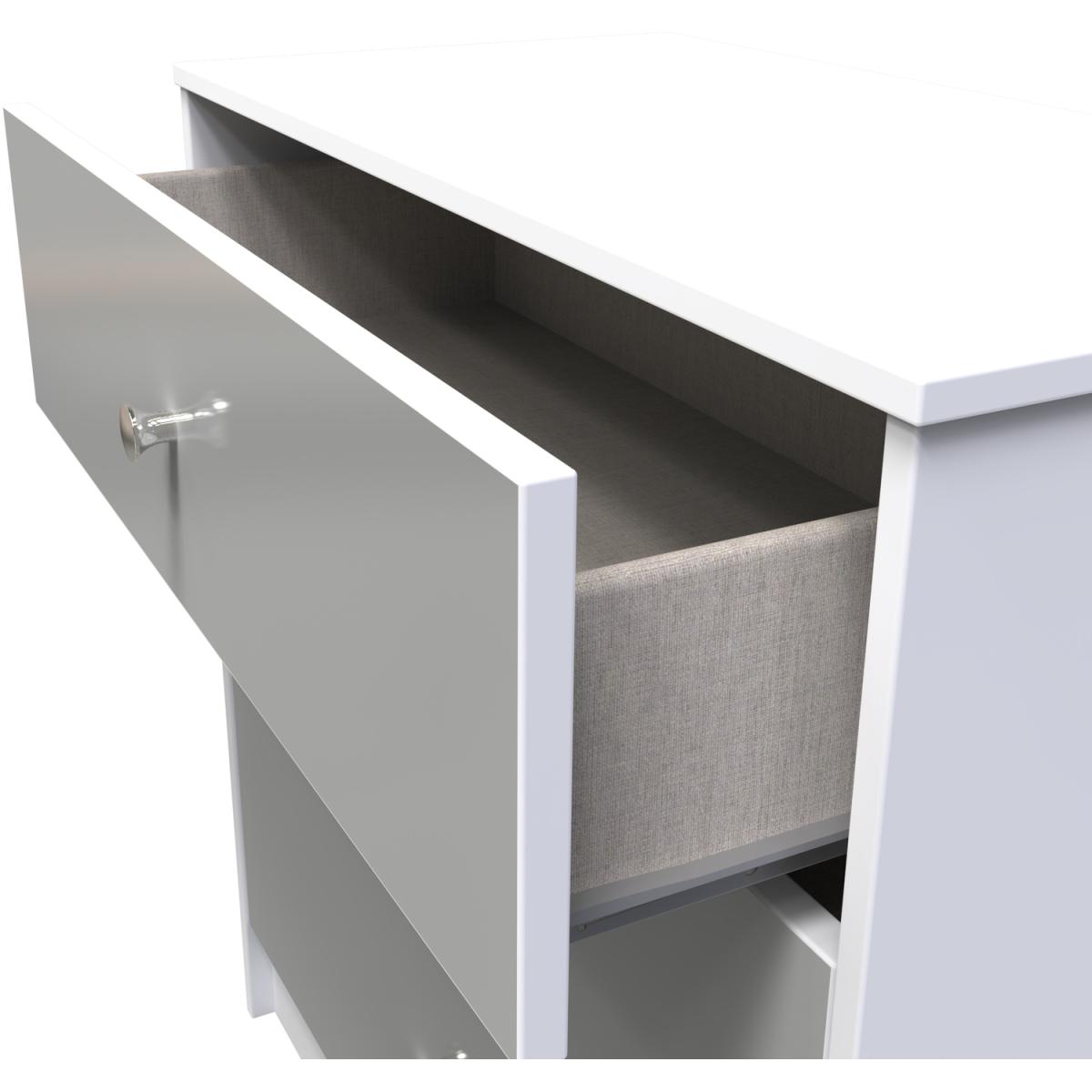 Padstow Assembled 3 Drawer Deep Chest - Uniform Gloss & White – image 5