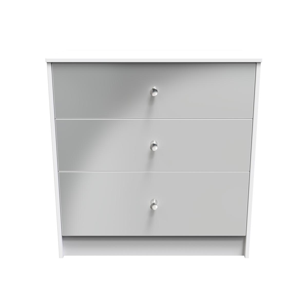 Padstow Assembled 3 Drawer Deep Chest - Uniform Gloss & White – image 1
