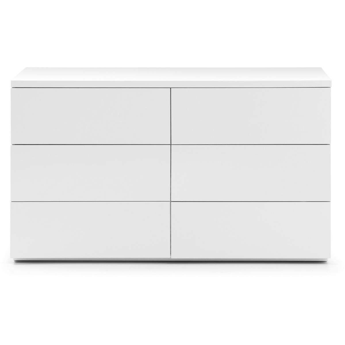 Monaco 6 Drawer Wide Chest - White Gloss - White – image 2