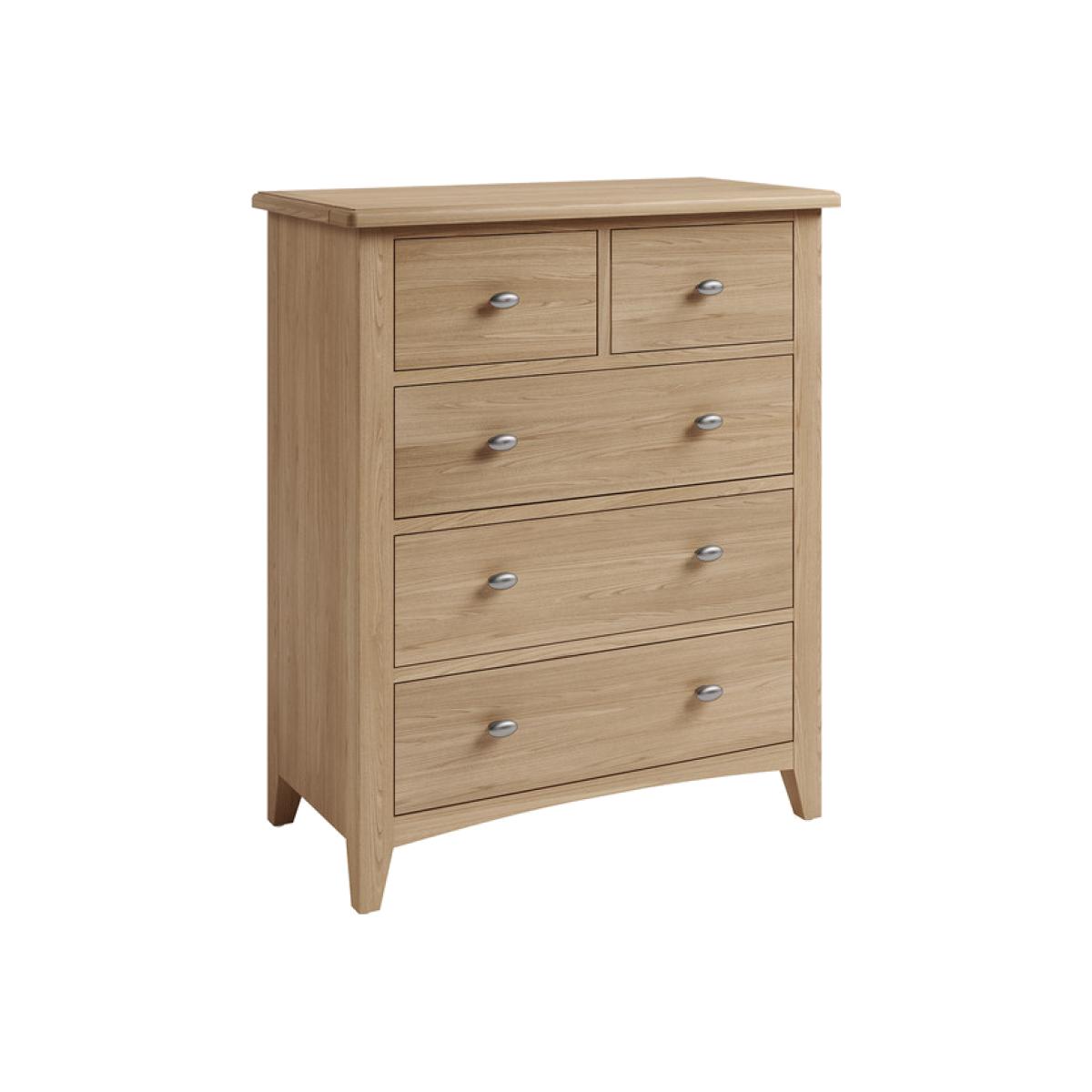 Ashford 2 Over 3 Drawer Chest - Light Oak – image 1