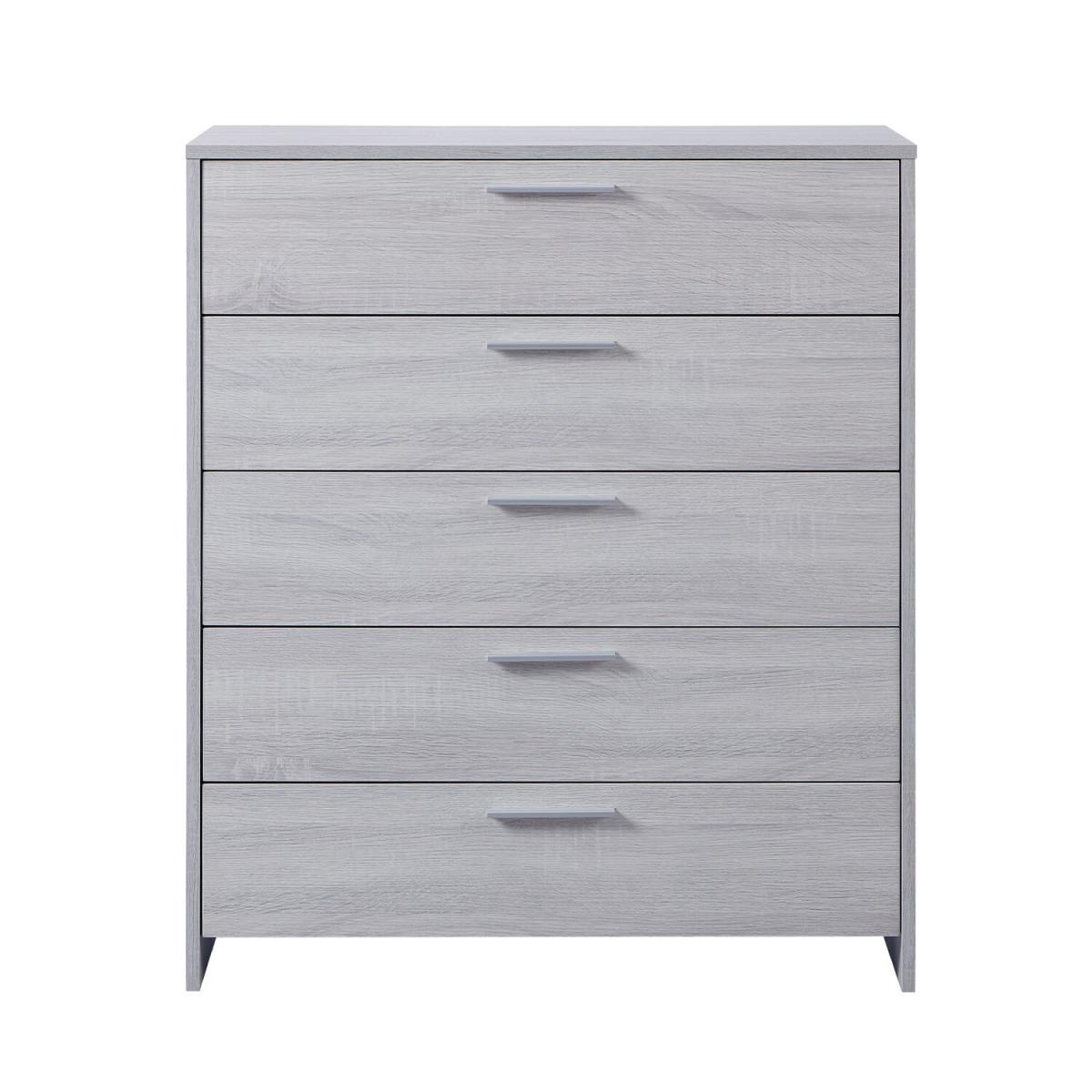 Hartley 5 Drawer Chest - Light Grey – image 2