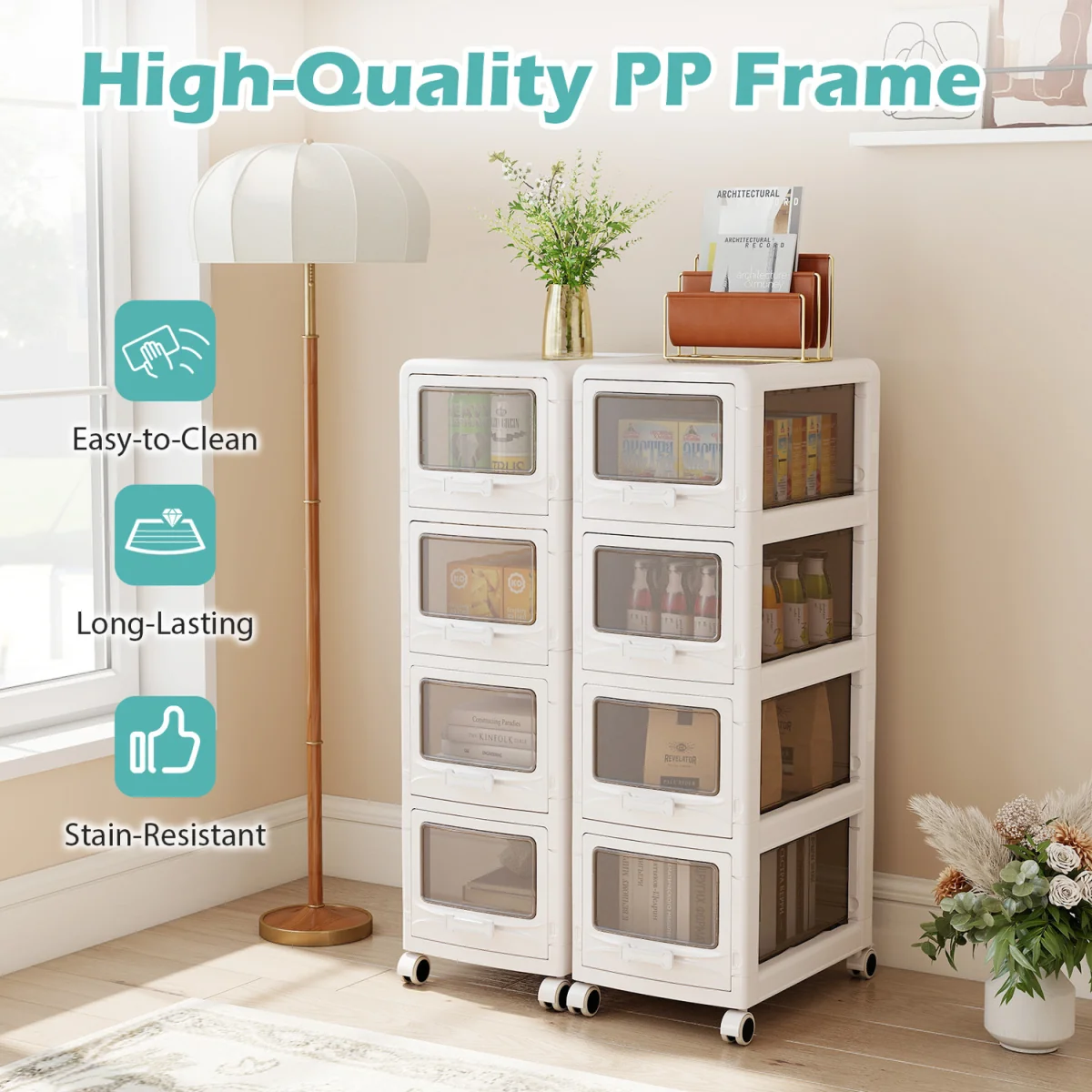 4-Tier Plastic Drawer Storage Organizer – image 7