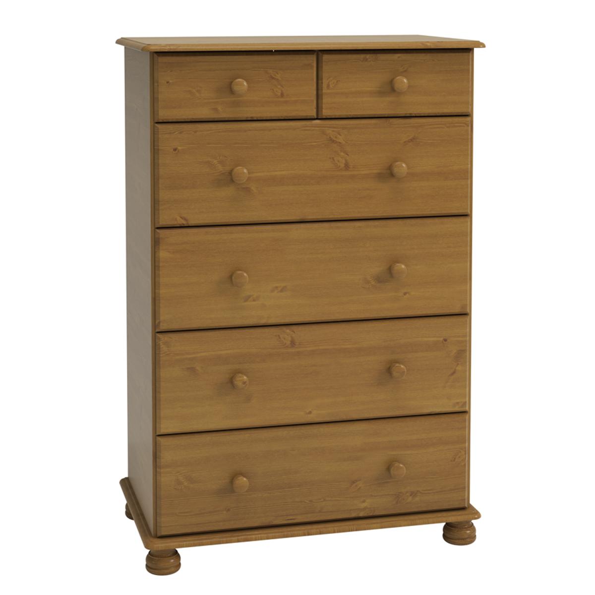 Richmond Deep Six Drawer Chest - Grey & Pine – image 2