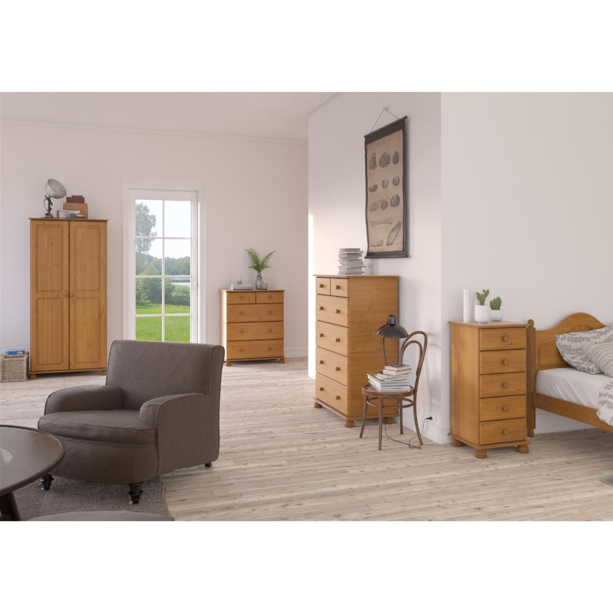 Richmond Deep Six Drawer Chest - Grey & Pine – image 5