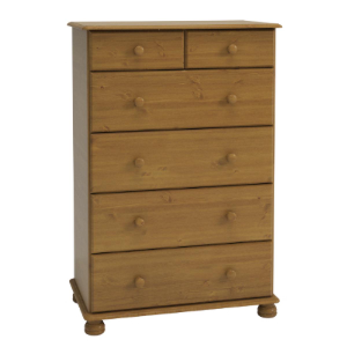 Richmond Deep Six Drawer Chest - Grey & Pine – image 10
