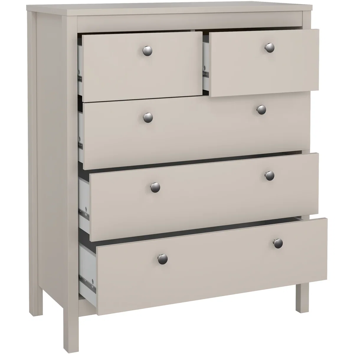 Madrid Chest 3+2 Drawers in White - Cashmere – image 7