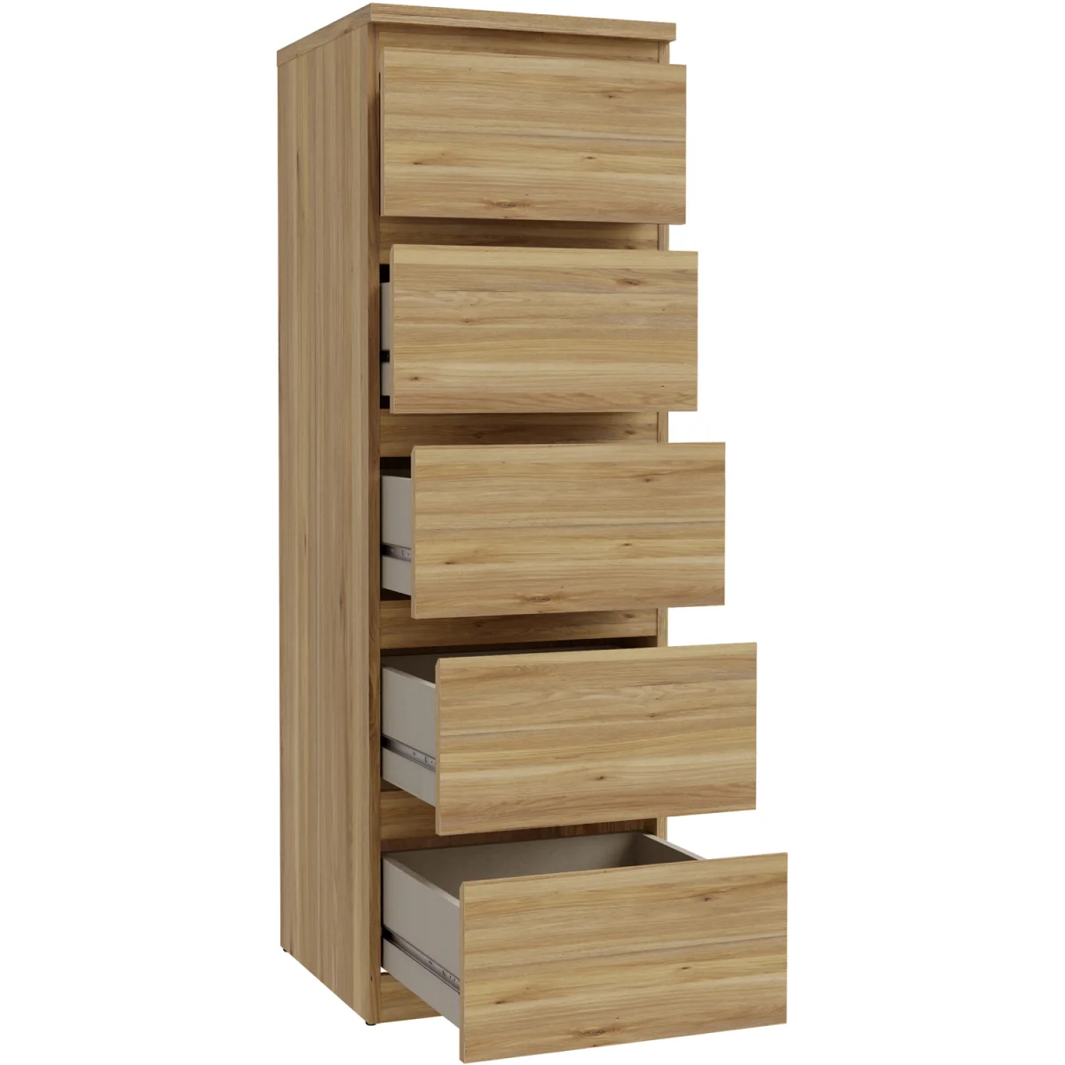 Edmore 5 Drawer Tall Narrow Chest - Mauvella Oak – image 13