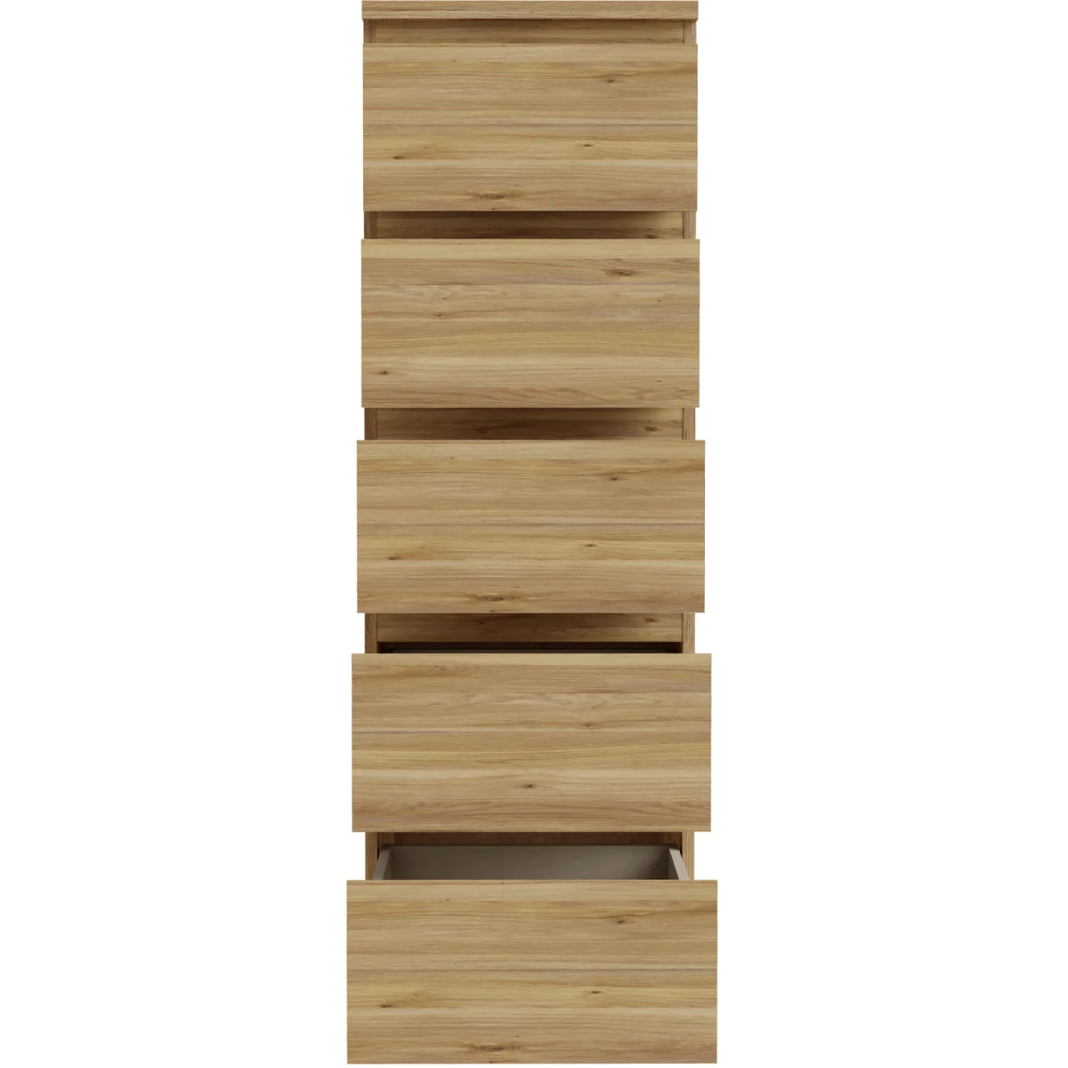 Edmore 5 Drawer Tall Narrow Chest - Mauvella Oak – image 14