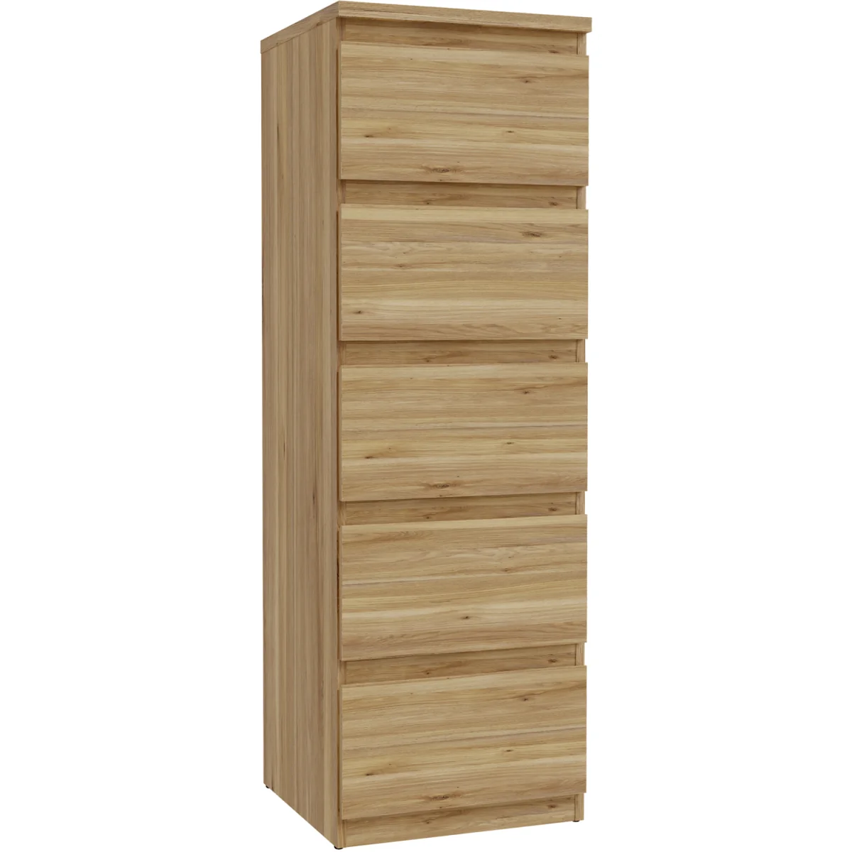 Edmore 5 Drawer Tall Narrow Chest - Mauvella Oak – image 10