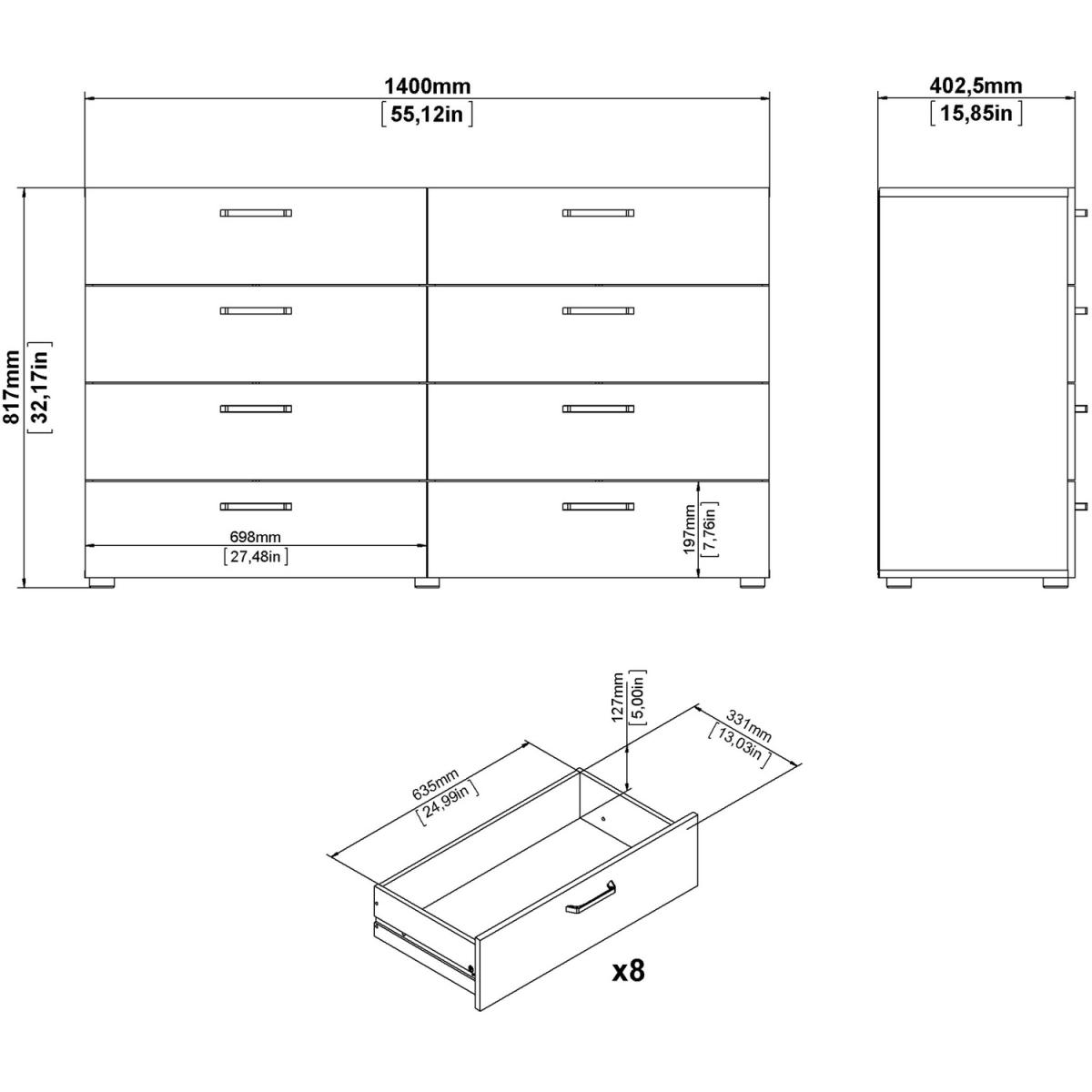 Dallas Double Dresser - Dark Oak – image 6