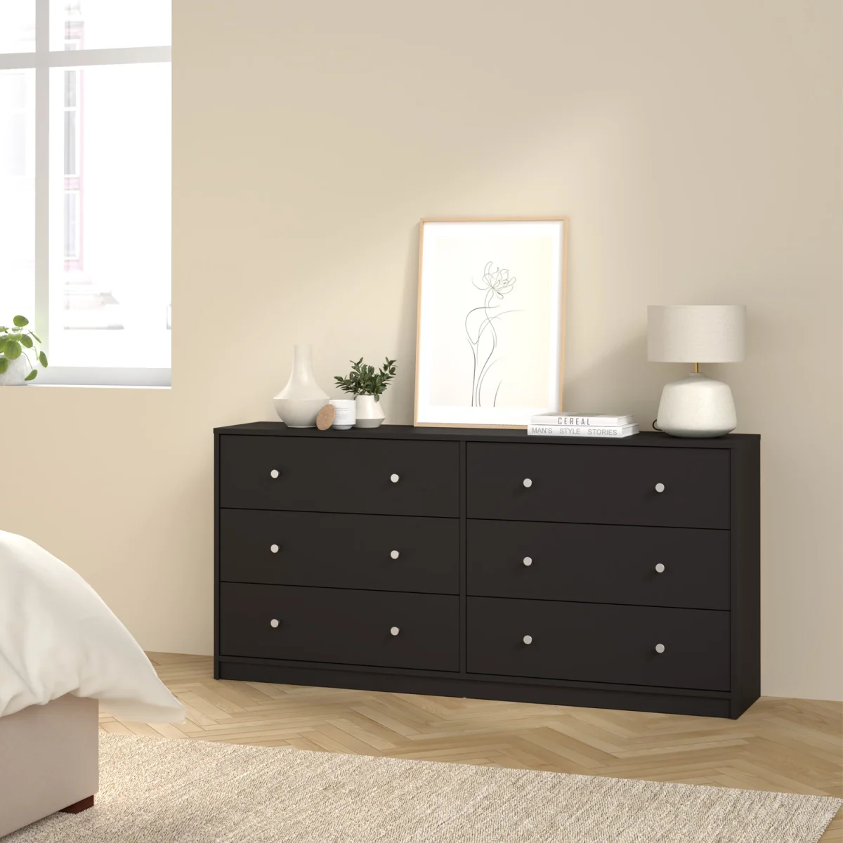 May Chest of 6 Drawers 3 3 - Black – image 2