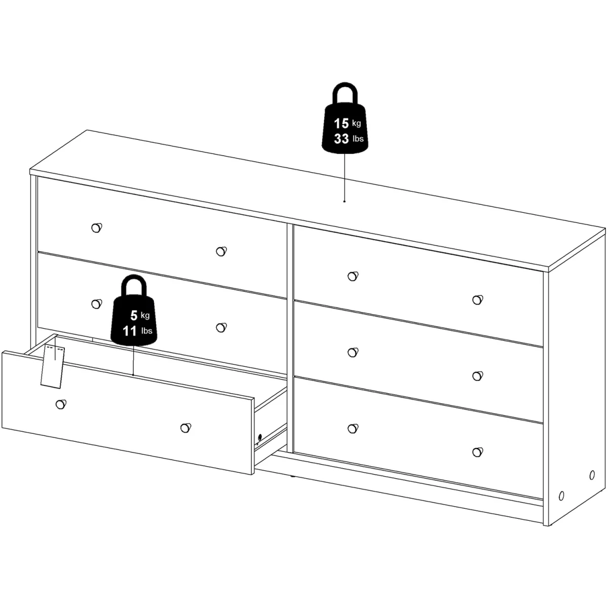 May Chest of 6 Drawers 3 3 - Black – image 12
