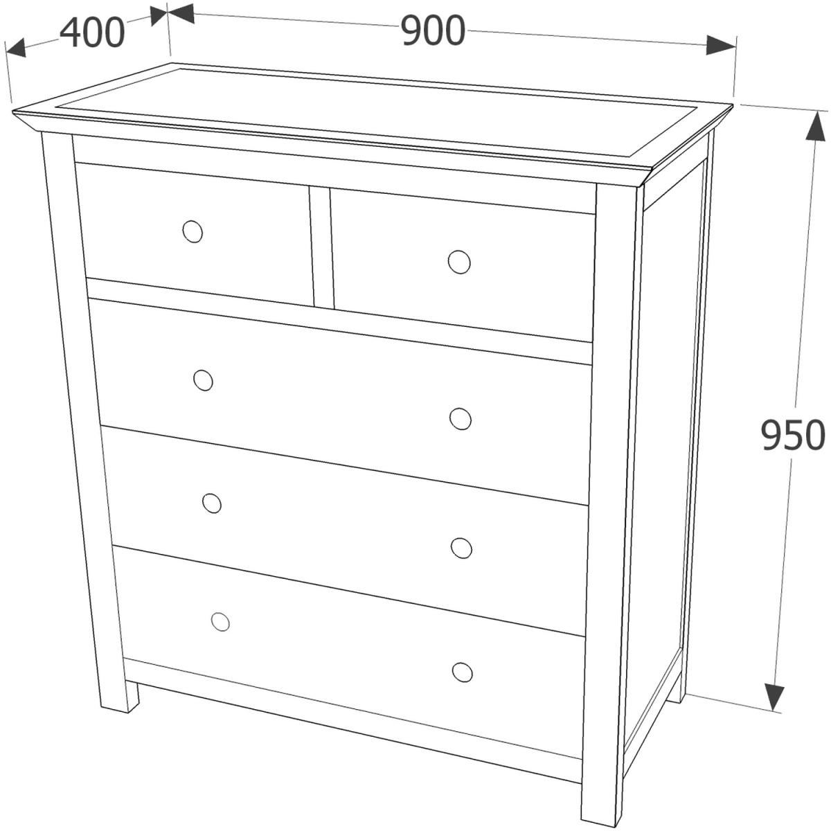 Nairn 2 plus 3 drawer chest - white – image 6