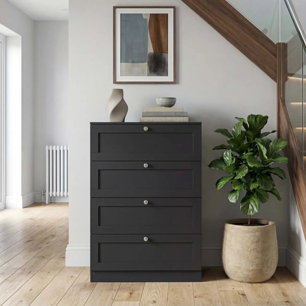 Vida Designs Altino 4 Drawer Chest, Black - Grey – image 5