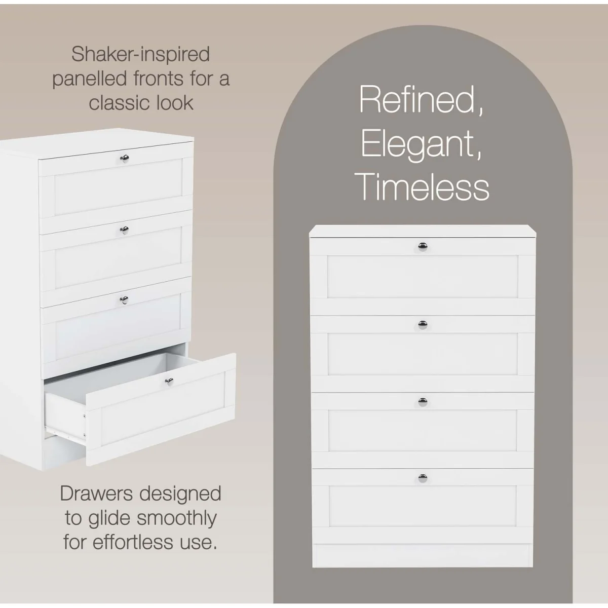 Vida Designs Altino 4 Drawer Chest, Black - Grey – image 9