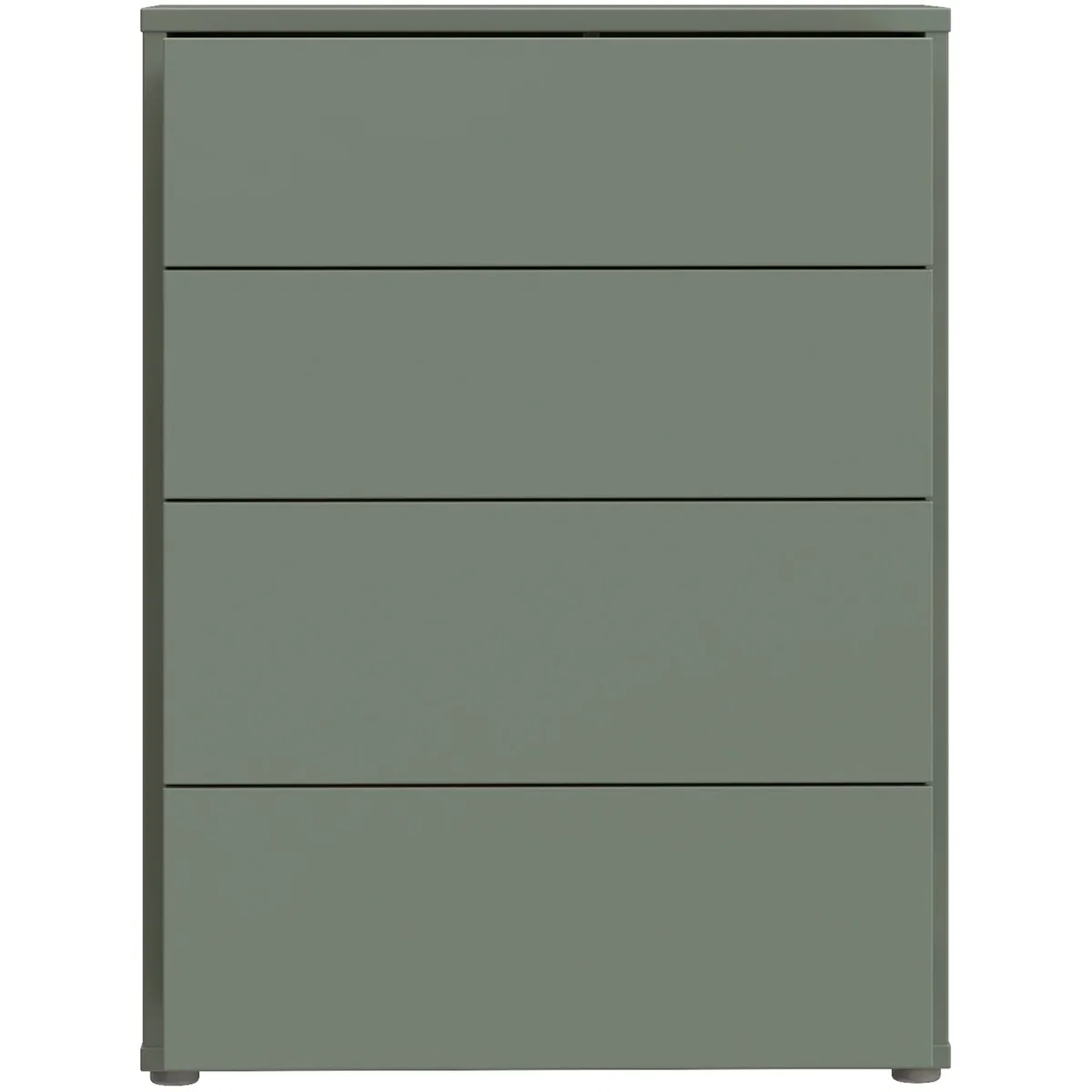 Alice Springs 4 Drawer Chest with Push-Open Drawers in Sage Green - Butter Yellow – image 4