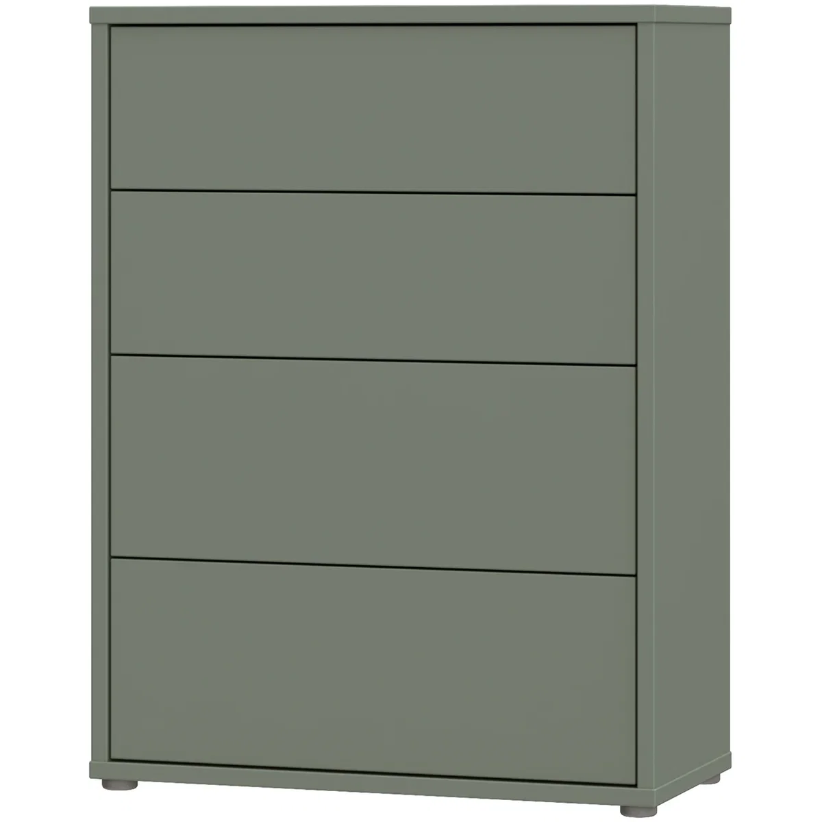 Alice Springs 4 Drawer Chest with Push-Open Drawers in Sage Green - Butter Yellow – image 5