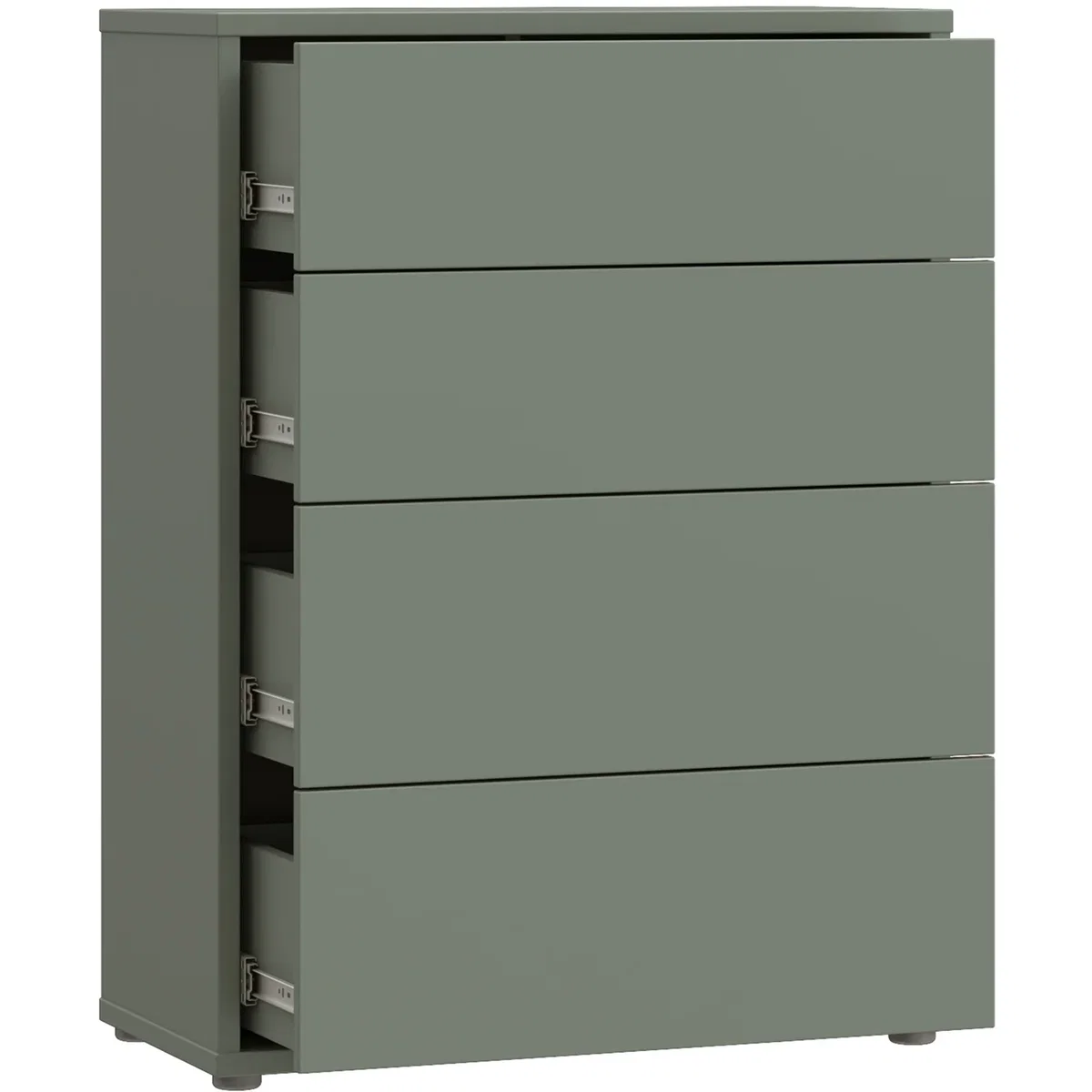 Alice Springs 4 Drawer Chest with Push-Open Drawers in Sage Green - Butter Yellow – image 6
