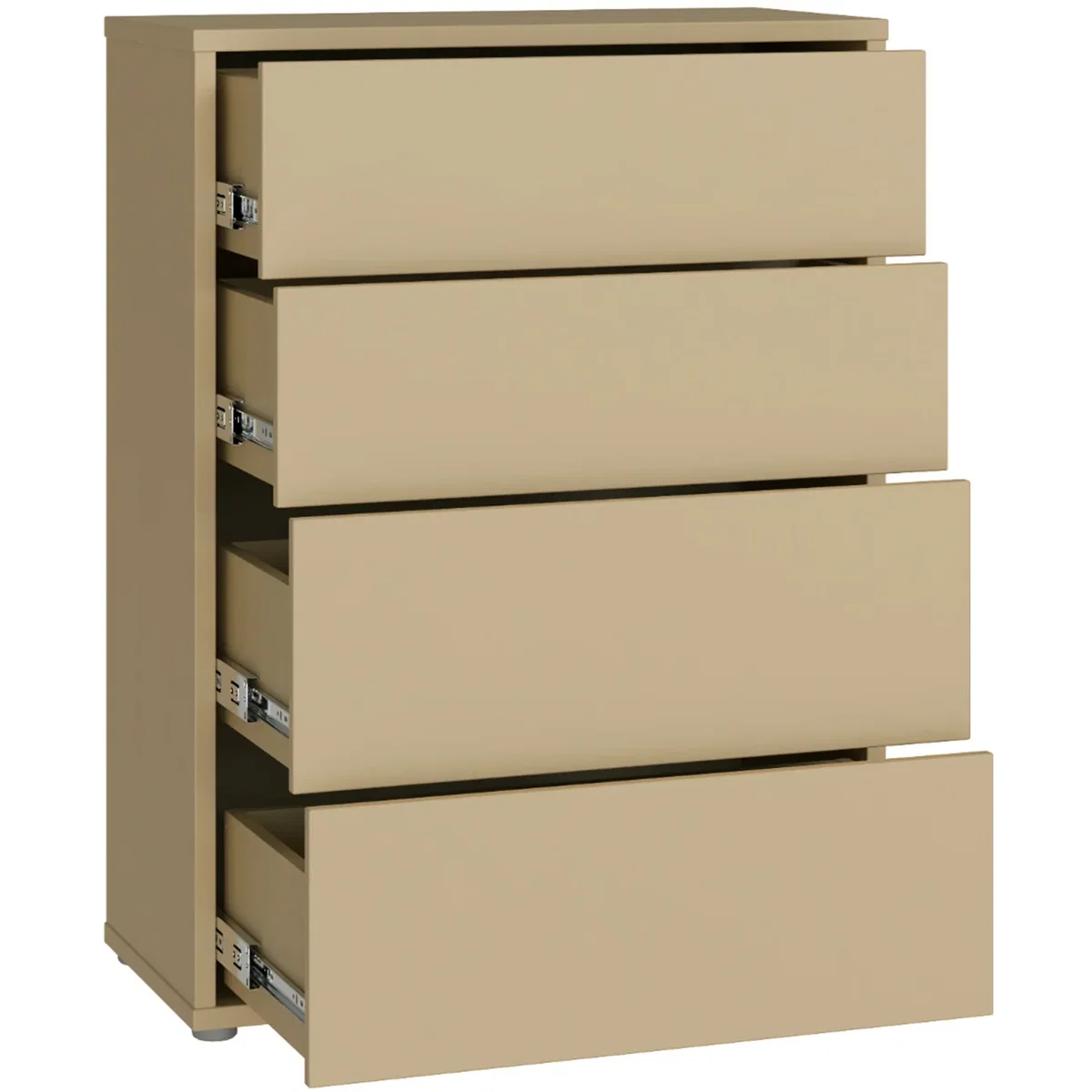 Alice Springs 4 Drawer Chest with Push-Open Drawers in Sage Green - Butter Yellow – image 57