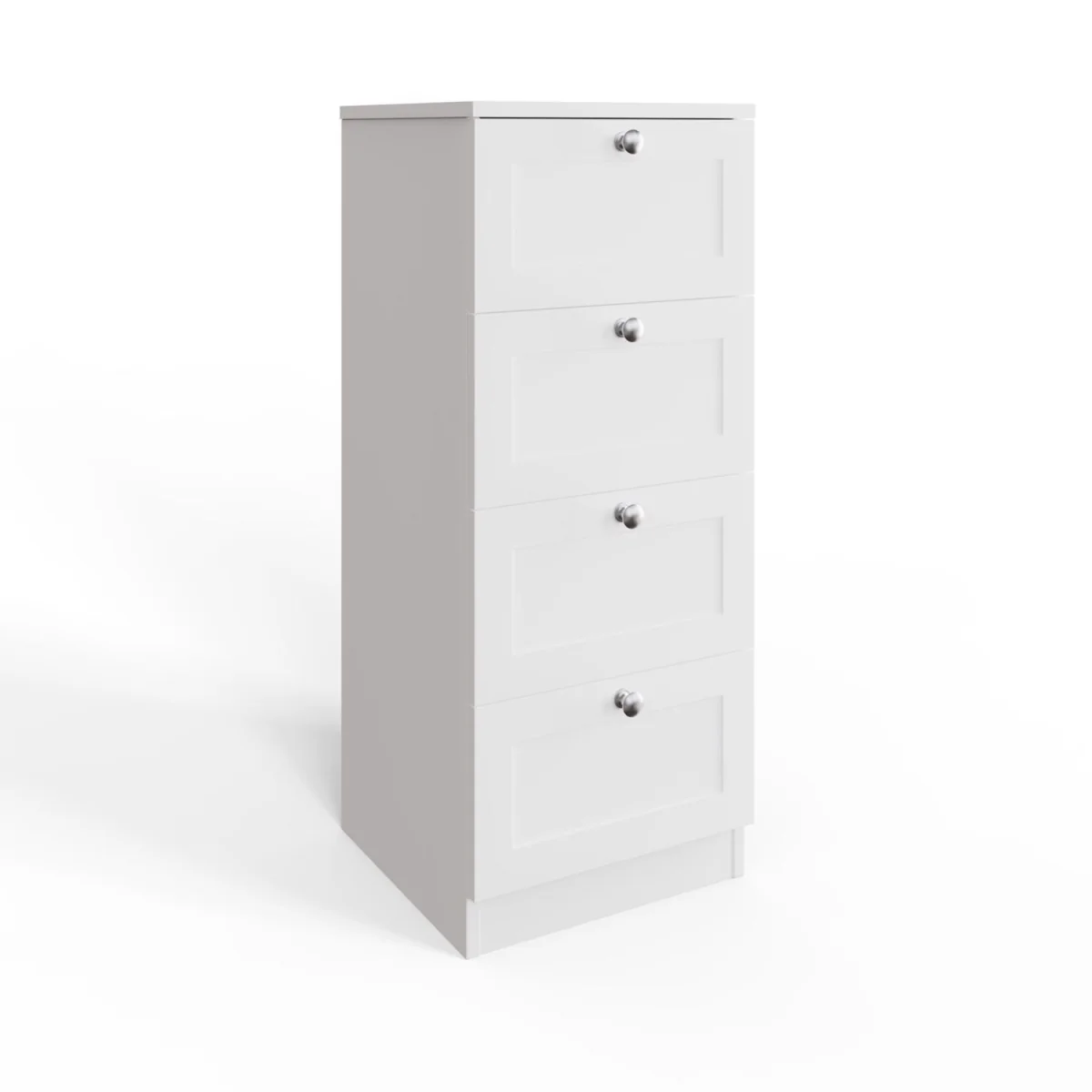FWStyle White 4 Drawer Chest Of Drawers Deep Design Shaker Fronts - White – image 3