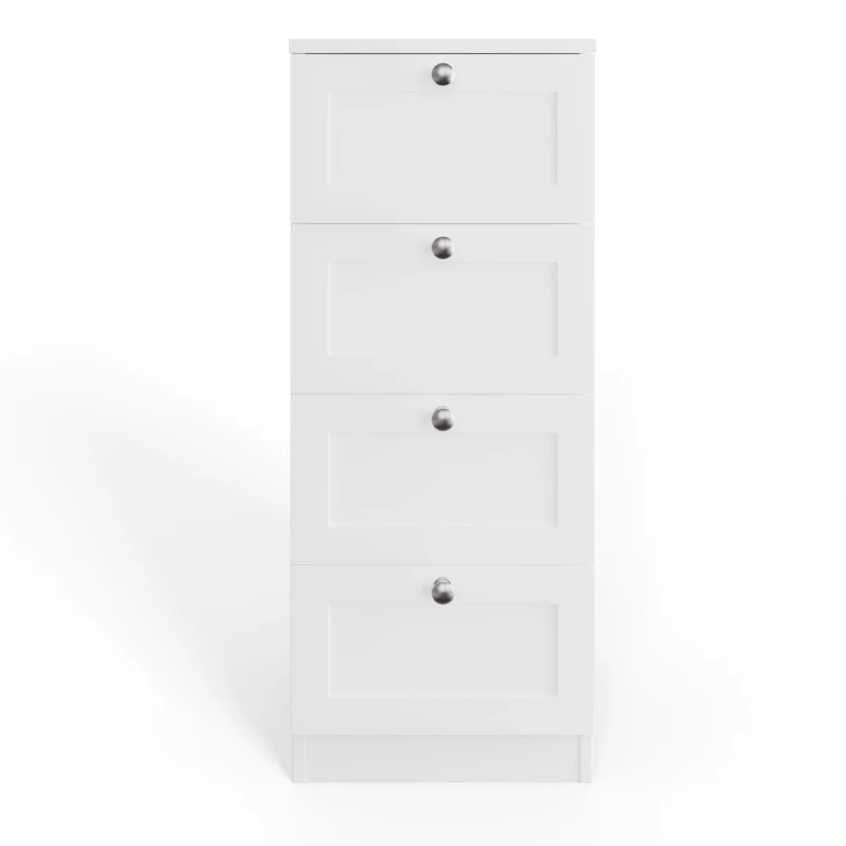 FWStyle White 4 Drawer Chest Of Drawers Deep Design Shaker Fronts - White – image 5