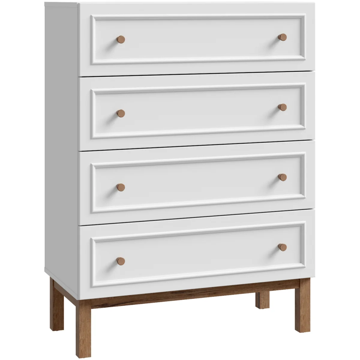 Wensley 4 Drawer Chest in Light Grey and Oak - Light Grey & Oak – image 3