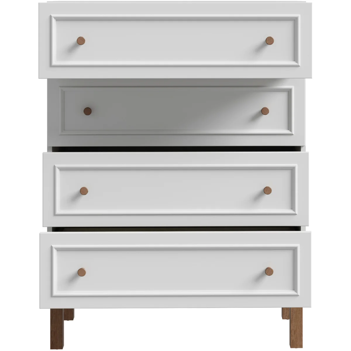 Wensley 4 Drawer Chest in Light Grey and Oak - Light Grey & Oak – image 5
