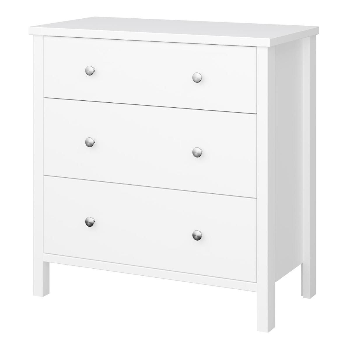 Tromso 3 Drawer Chest of Drawers - White – image 3