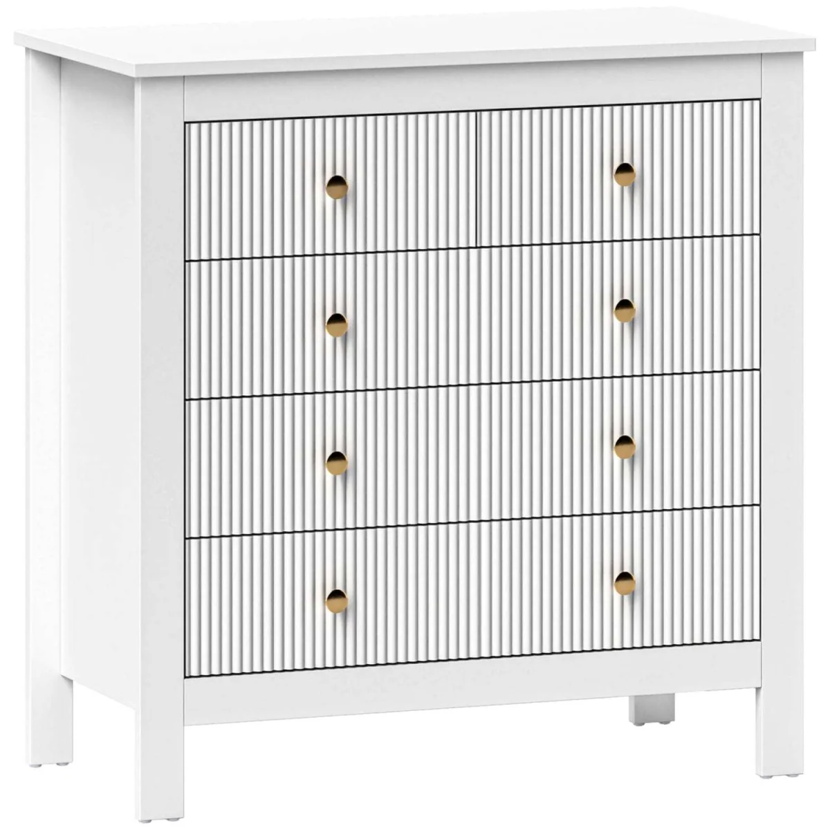 Vedise 5-Drawer White Chest of Drawers – image 3