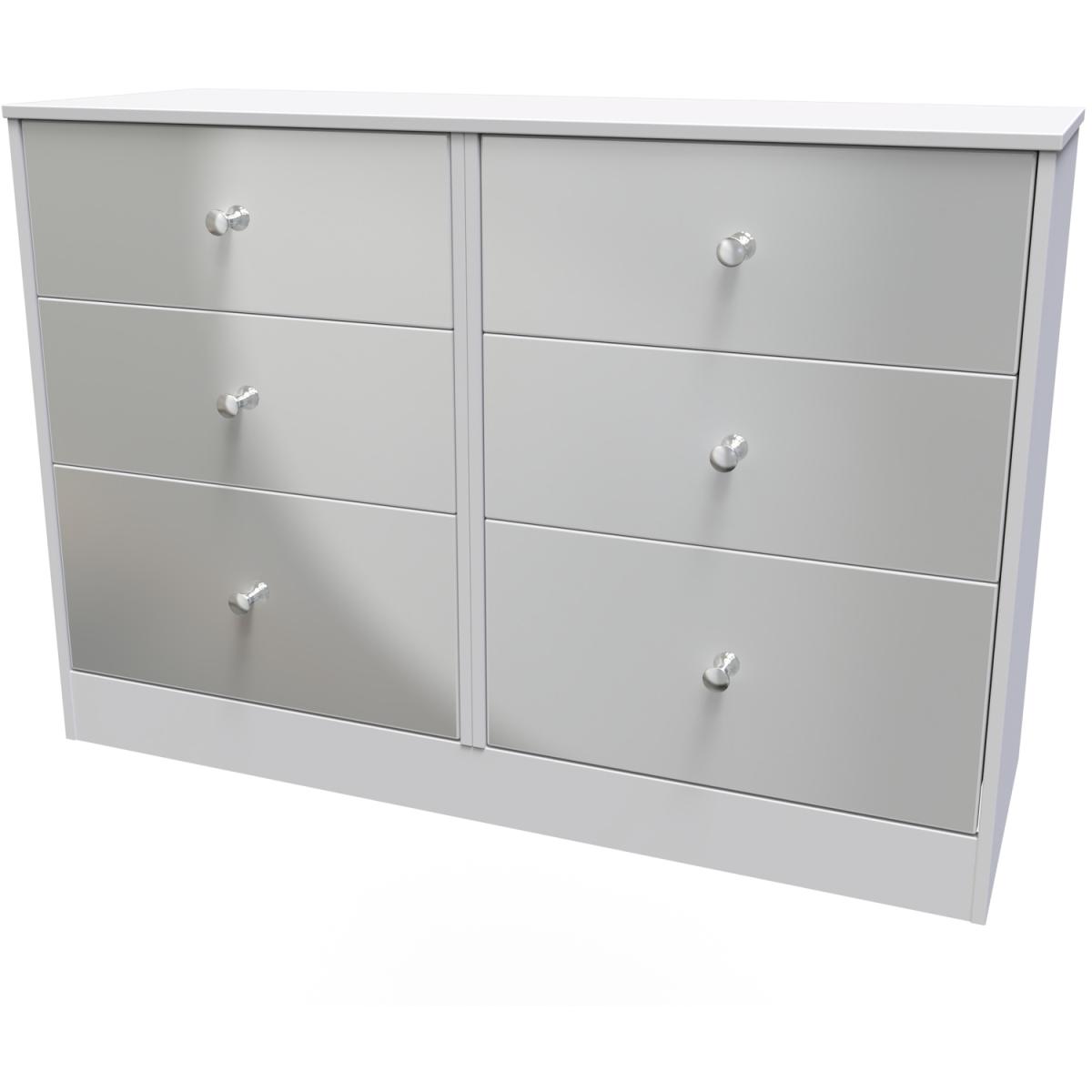 Padstow Ready Assembled 6 Drawer Midi Chest - Uniform Gloss & White – image 3