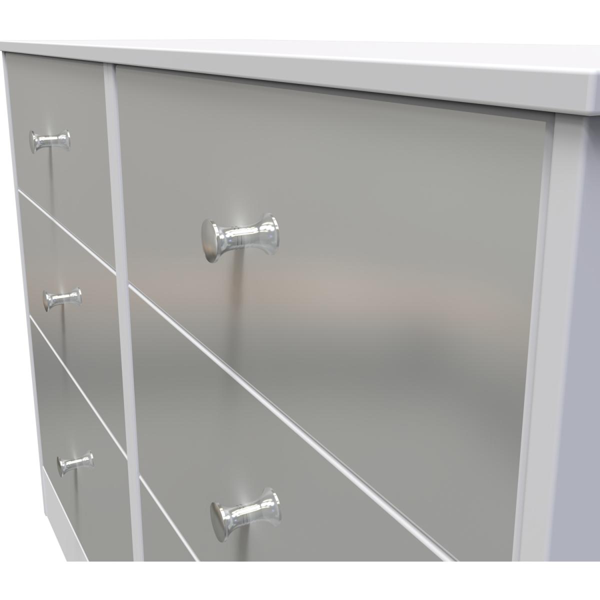 Padstow Ready Assembled 6 Drawer Midi Chest - Uniform Gloss & White – image 4