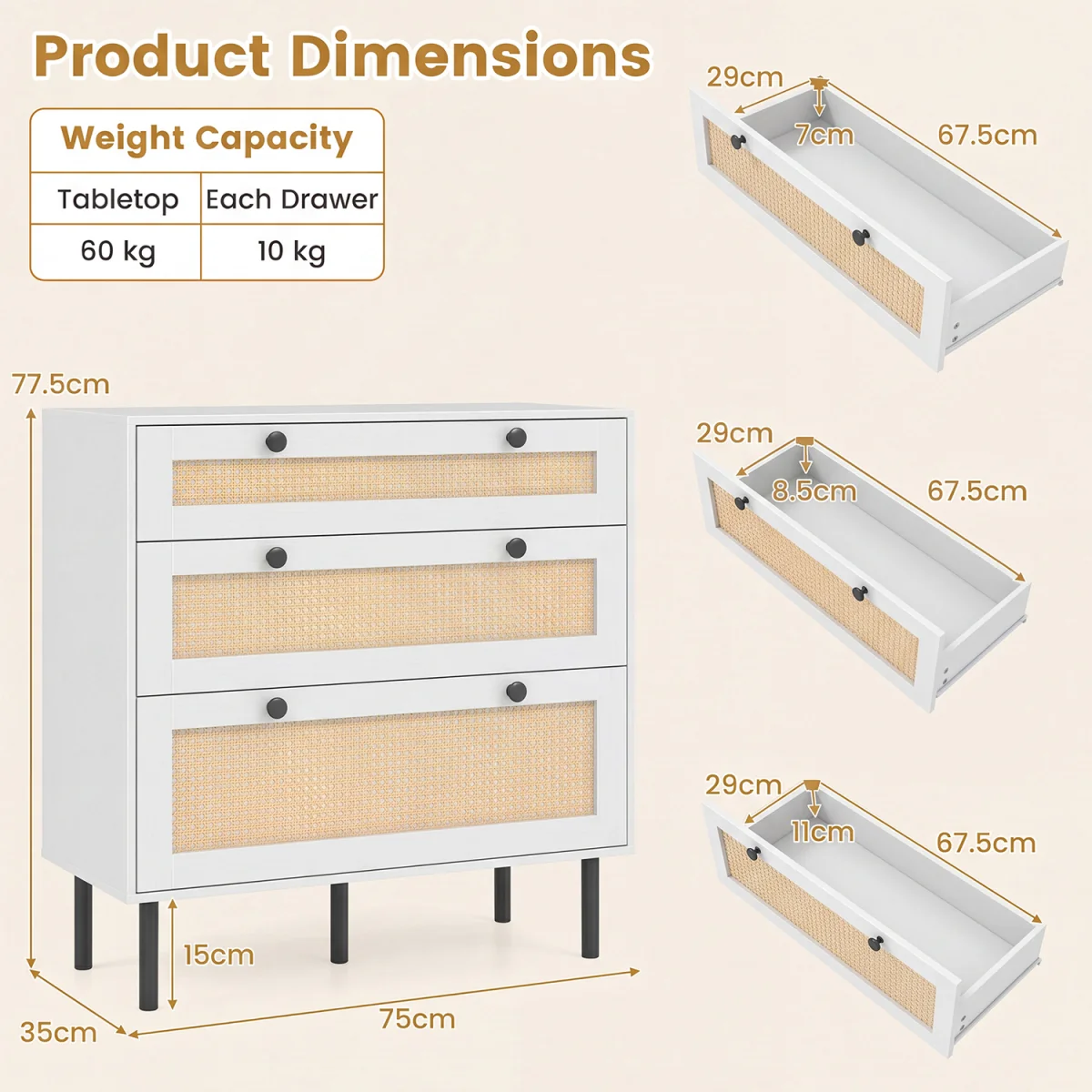 Boho Modern Chest of Drawers – image 3
