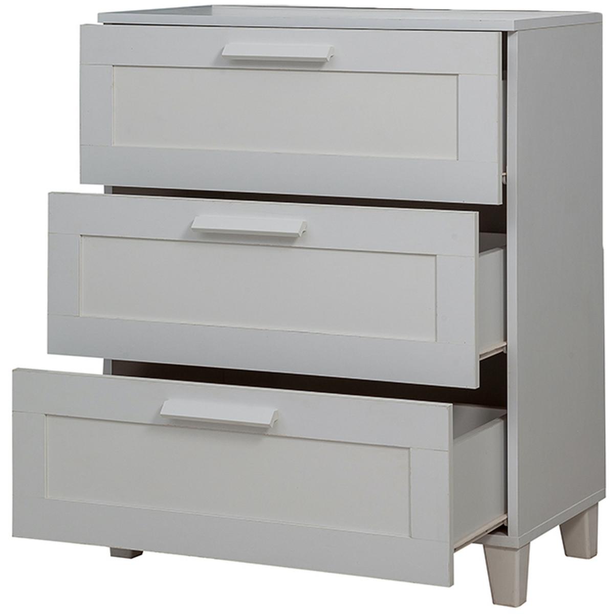 Hedere Chest of 3 Drawers White - White – image 2