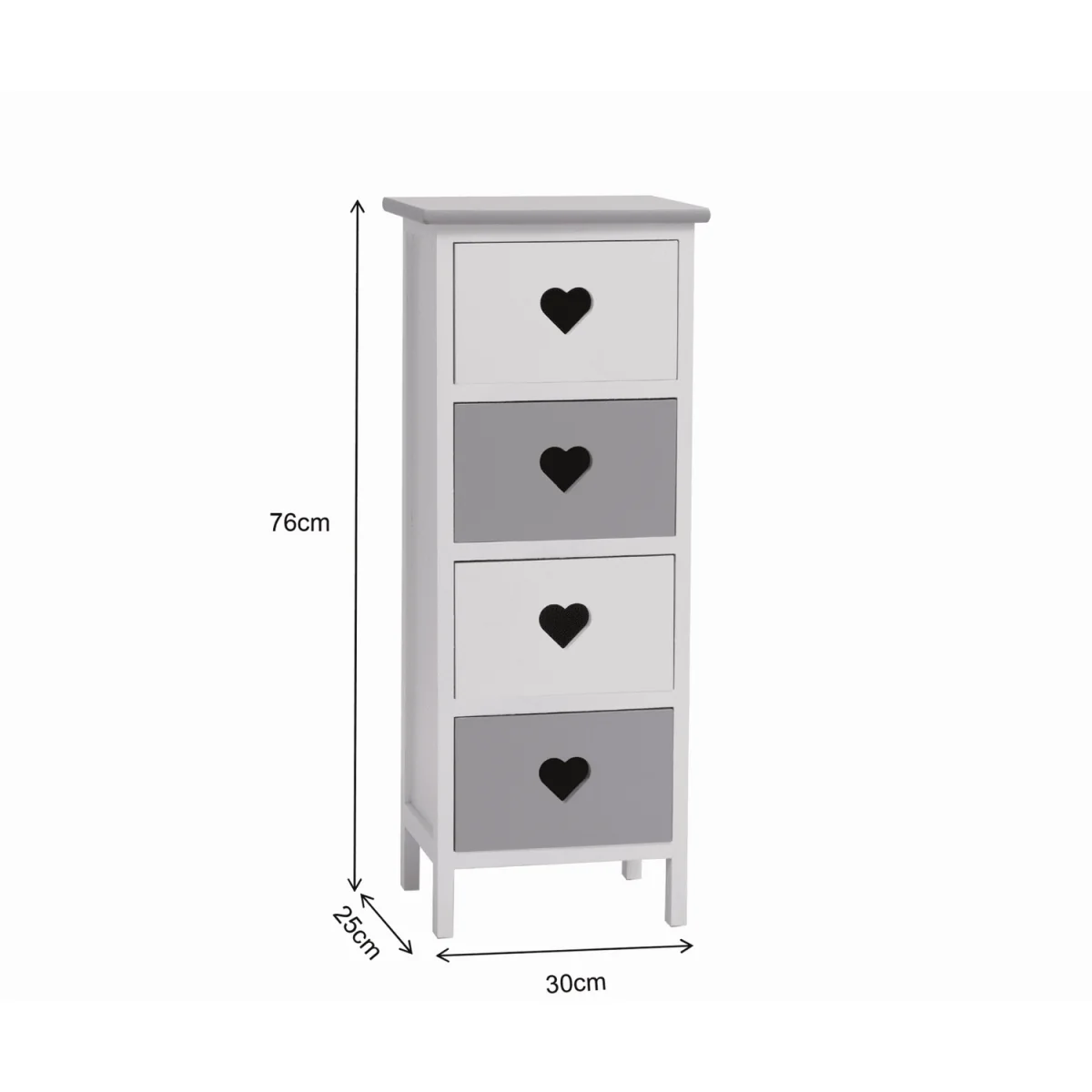Heartswood White and Grey Assembled Storage Unit with Drawers - White – image 2
