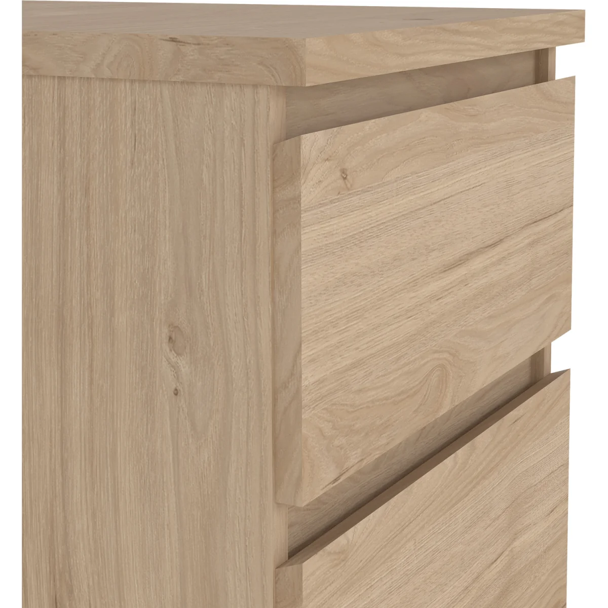 Naia Narrow Chest of 5 Drawers in White High Gloss - Grey and White High Gloss – image 15