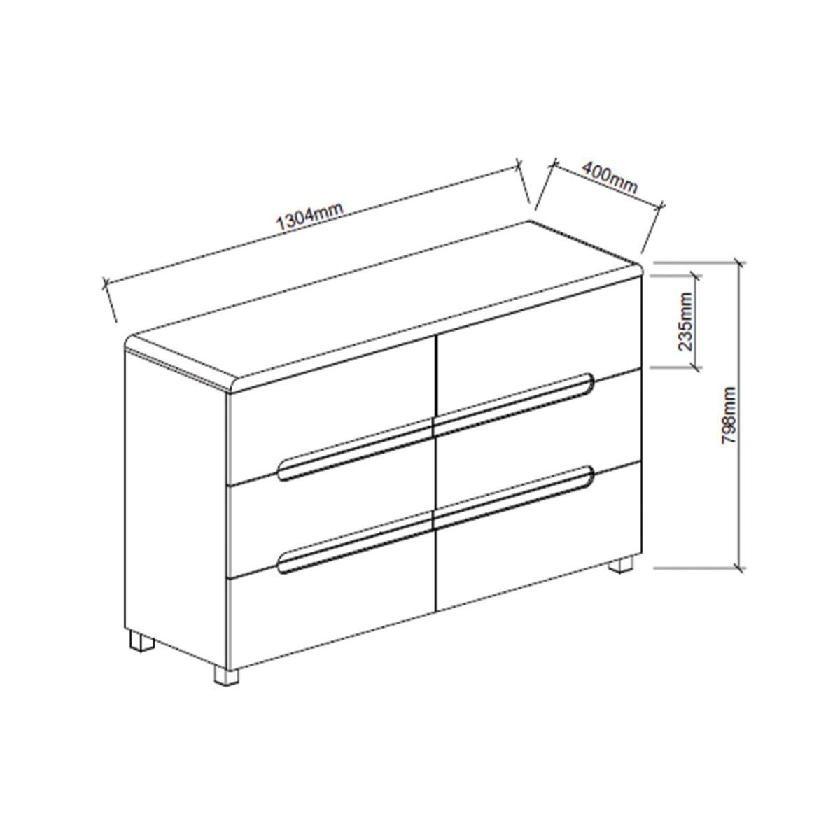 Blanco Six Drawer Chest - White – image 4