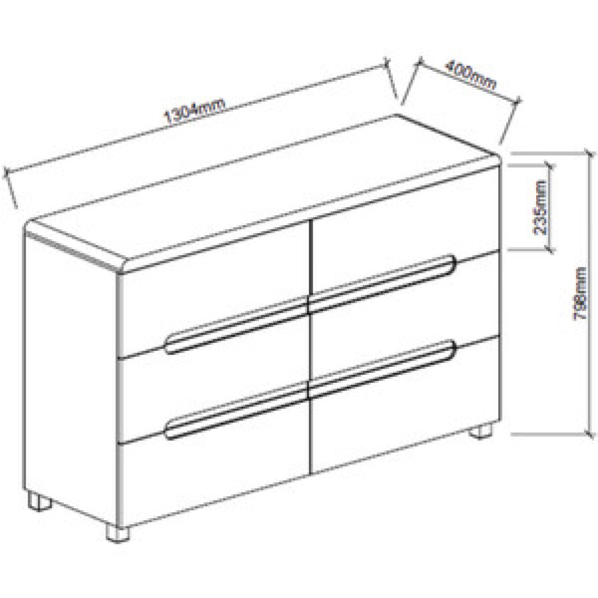Blanco Six Drawer Chest - White – image 8