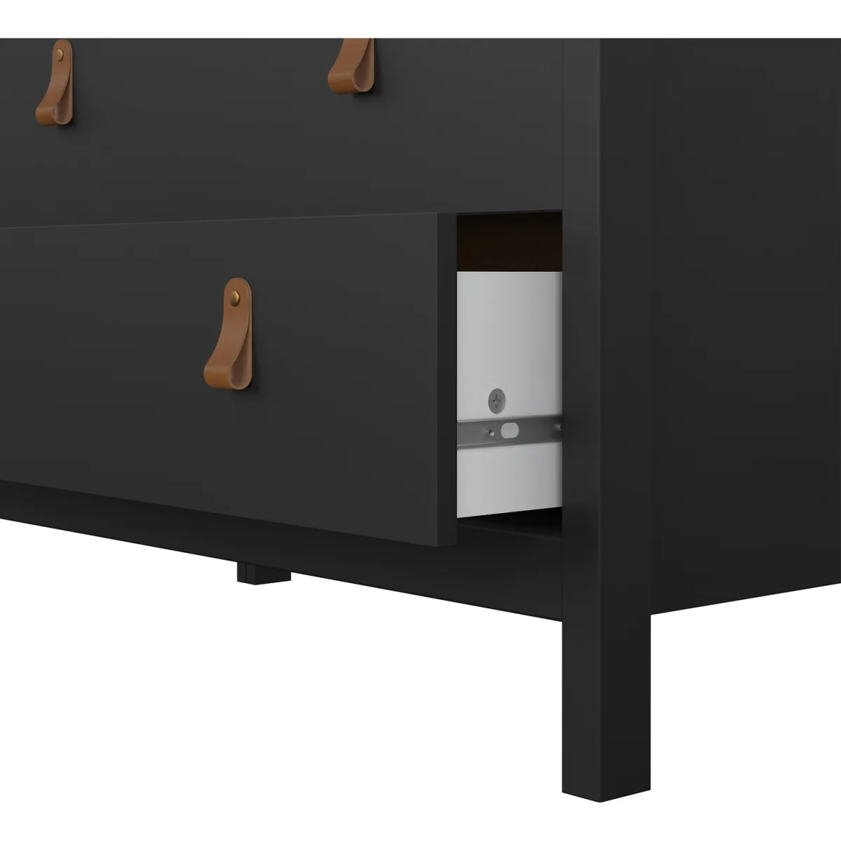 Barcelona Chest 3 Drawers in Cashmere - Matt Black – image 11