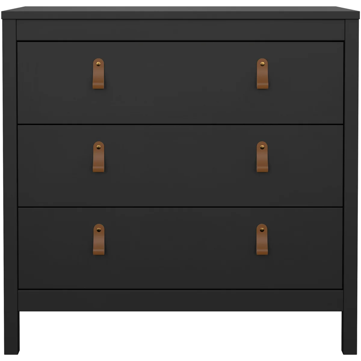 Barcelona Chest 3 Drawers in Cashmere - Matt Black – image 4