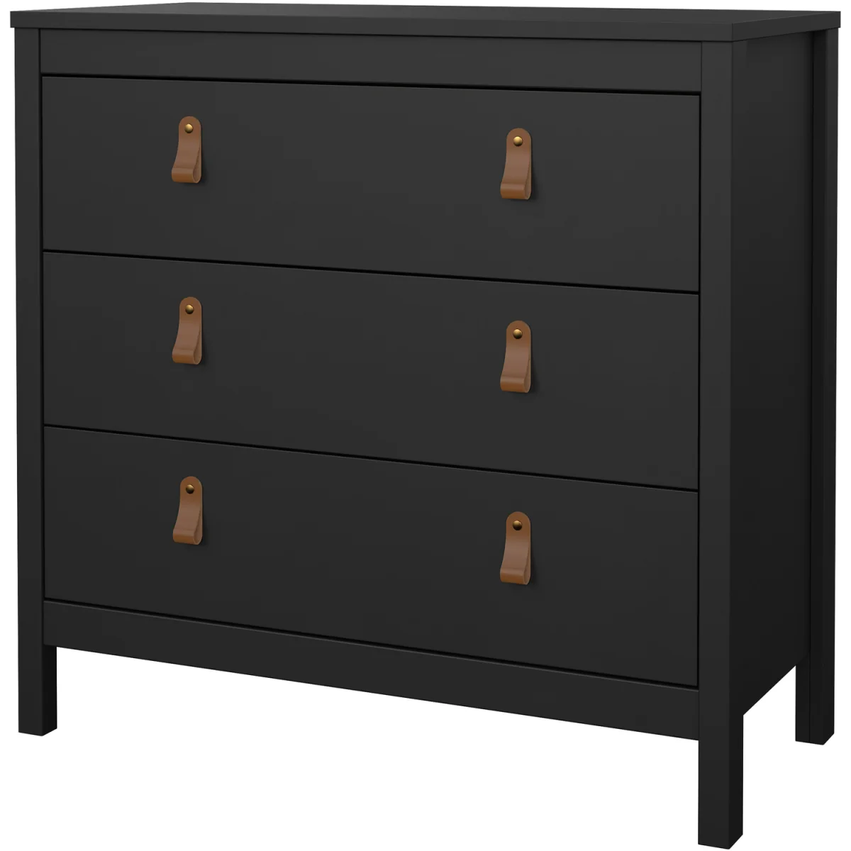 Barcelona Chest 3 Drawers in Cashmere - Matt Black – image 5